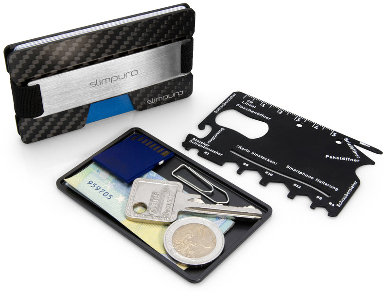 ATTO Carbon Slim Wallet mit Metallgeldklammer