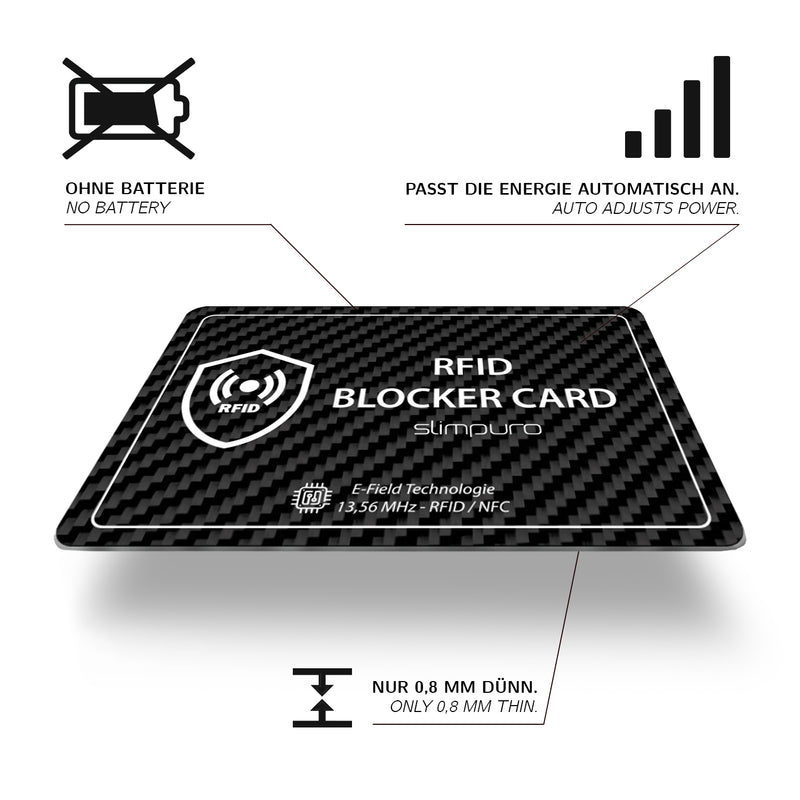 RFID Blocker Karte Black (2 für 1), 2 für 1 Aktion, Schneller  Gratis-Versand